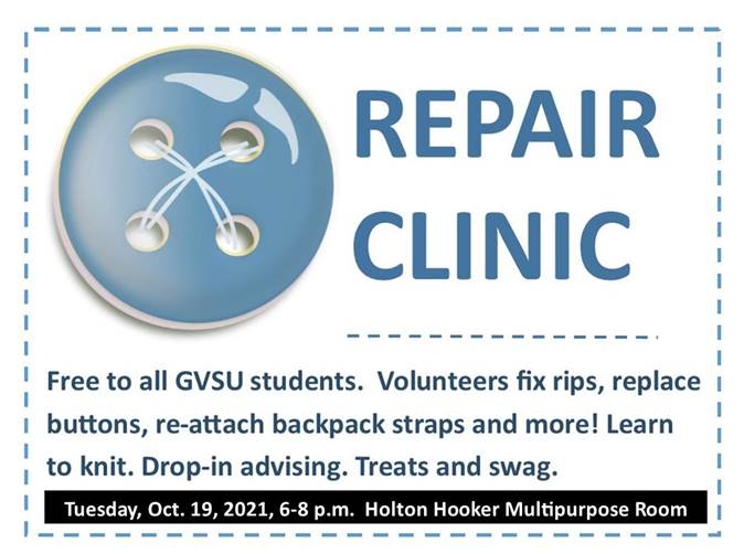 Repair Clinic Offering FREE Services to GVSU Students!